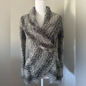 WHBM Gray & White Marled Knit Sweater - Size XS
